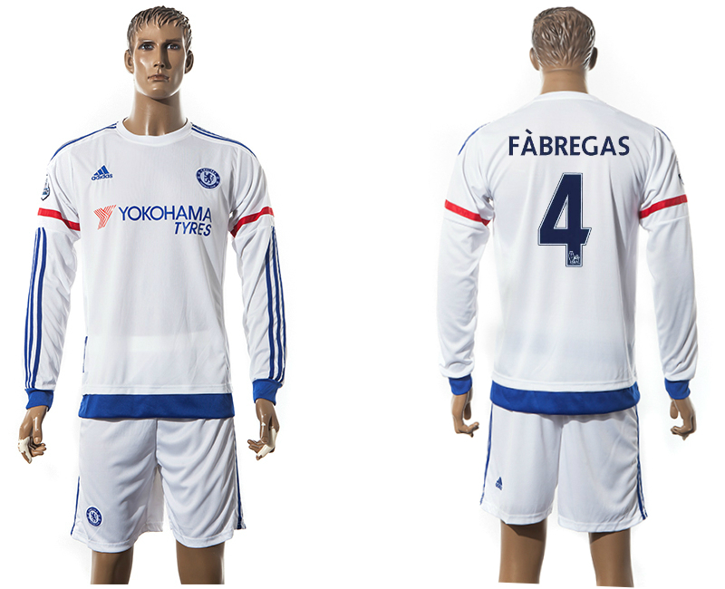 2015-16 Chelsea 4 FABREGAS Away Long Sleeve Jersey