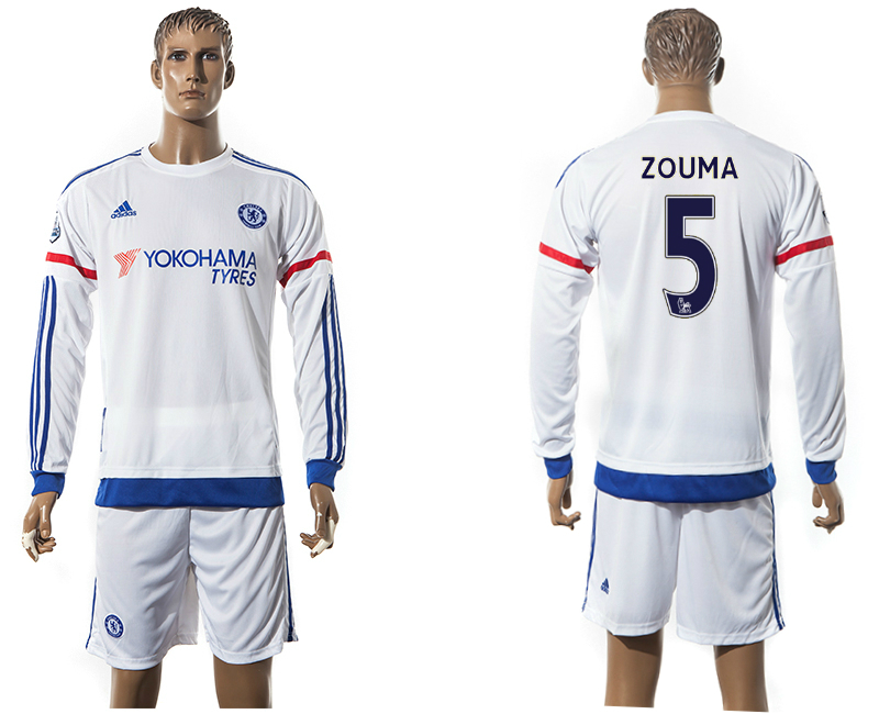 2015-16 Chelsea 5 ZOUMA Away Long Sleeve Jersey