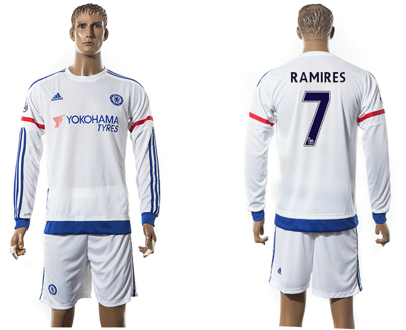 2015-16 Chelsea 7 RAMIRES Away Long Sleeve Jersey