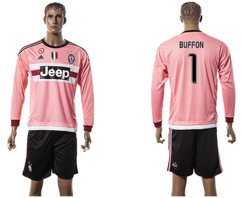 2015-16 Juventus 1 BUFFON Away Long Sleeve Jersey