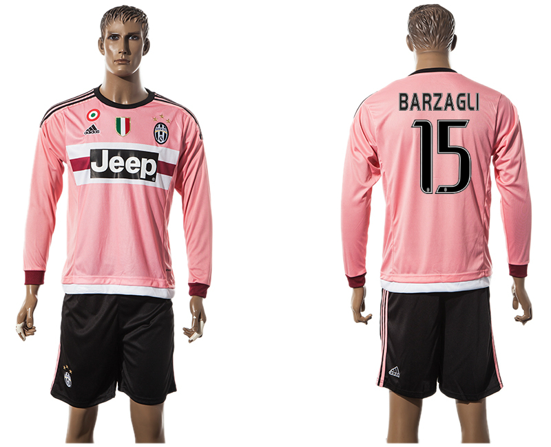 2015-16 Juventus 15 BARZAGLI Away Long Sleeve Jersey
