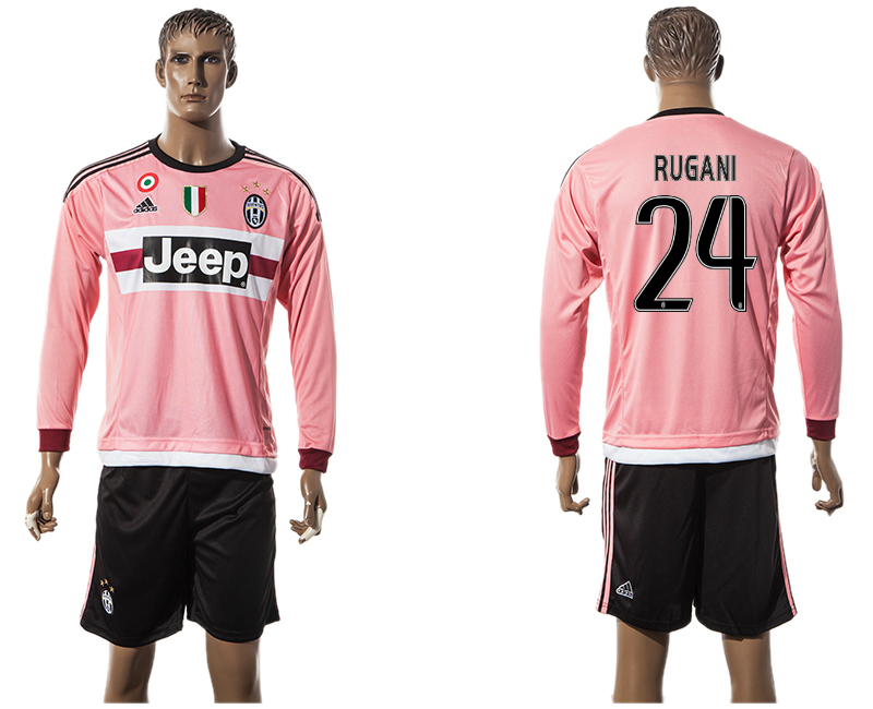 2015-16 Juventus 24 RUGANI Away Long Sleeve Jersey 2015-16 Juventus 24 RUGANI Away Long Sleeve Jersey