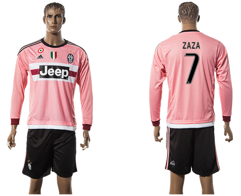 2015-16 Juventus 7 ZAZA Away Long Sleeve Jersey