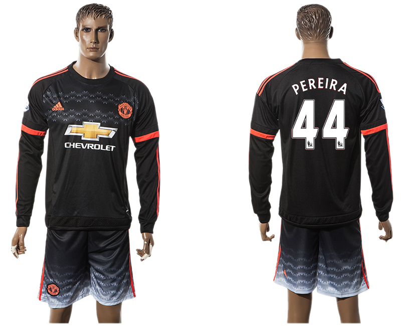 2015-16 Manchester United 44 PEREIRA Third Away Long Sleeve Jersey