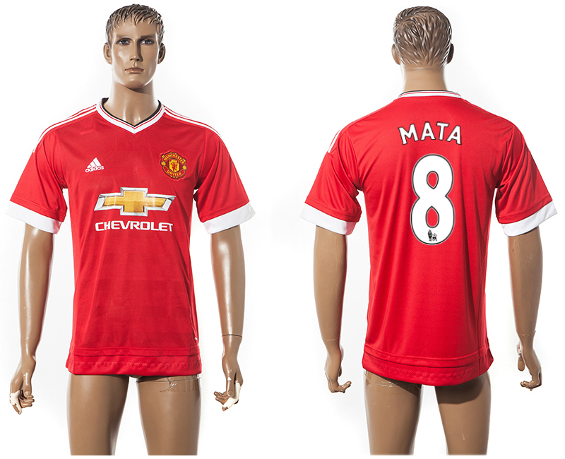 2015-16 Manchester United 8 MATA Home Thailand Jersey 2015-16 Manchester United 8 MATA Home Thailand Jersey
