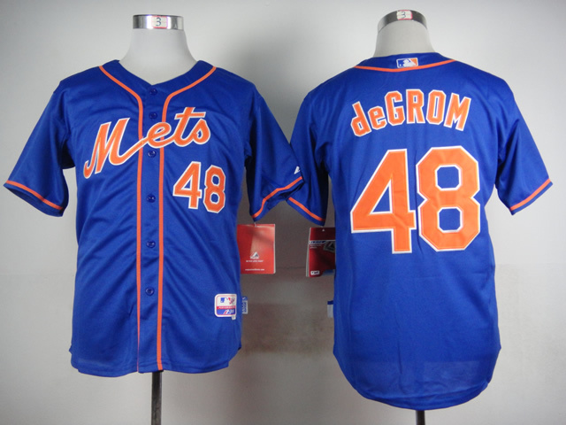Mets 48 Jacob DeGrom Blue Cool Base Jersey