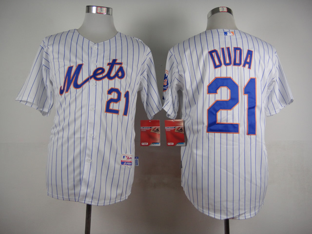 Mets 21 Lucas Duda White Cool Base Jersey