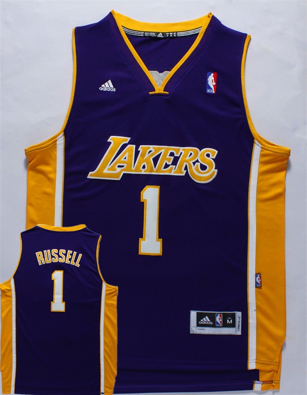 Lakers 1 D'Angelo Russell Purple New Revolution 30 Swingman Jersey