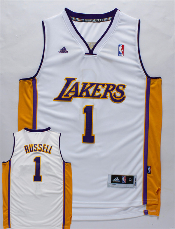 Lakers 1 D'Angelo Russell White New Revolution 30 Swingman Jersey
