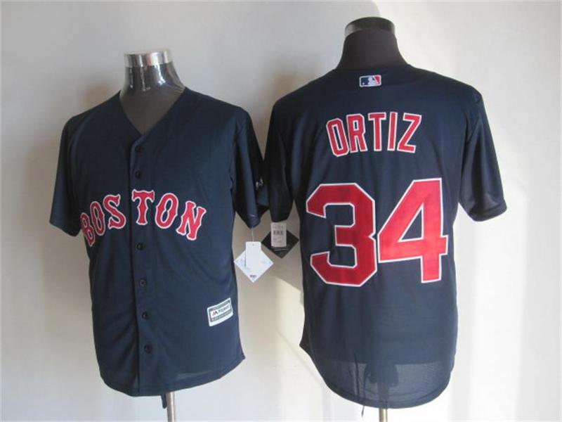 Red Sox 34 David Ortiz Blue New Cool Base Jersey Red Sox 34 David Ortiz Blue New Cool Base Jersey