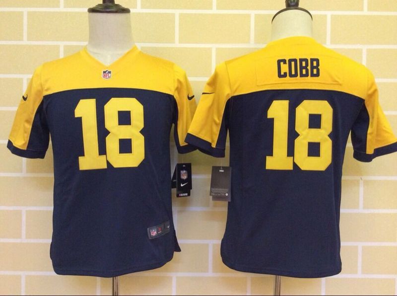 Nike Packers 18 Randall Cobb Navy Blue Alternate Youth Game Jersey