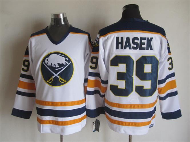 Sabres 39 Dominik Hasek White CCM Jersey - Click Image to Close
