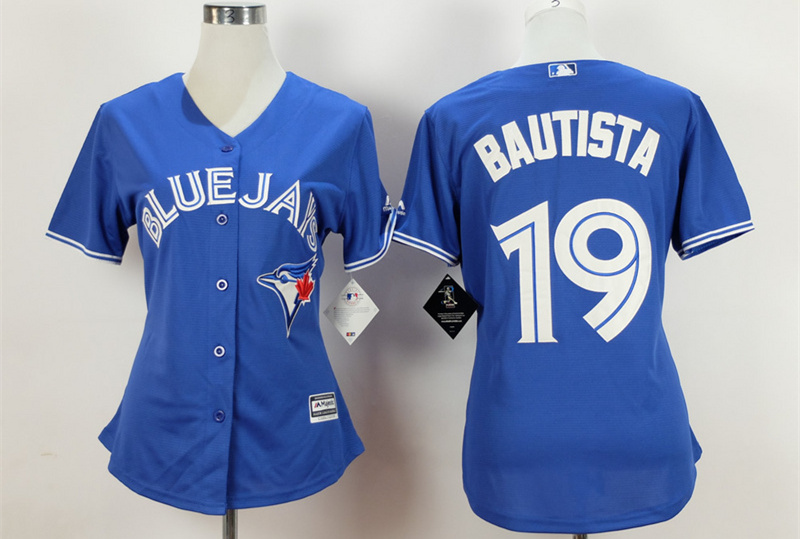 Blue Jays 19 Jose Bautista Blue Women New Cool Base Jersey Blue Jays 19 Jose Bautista Blue Women New Cool Base Jersey