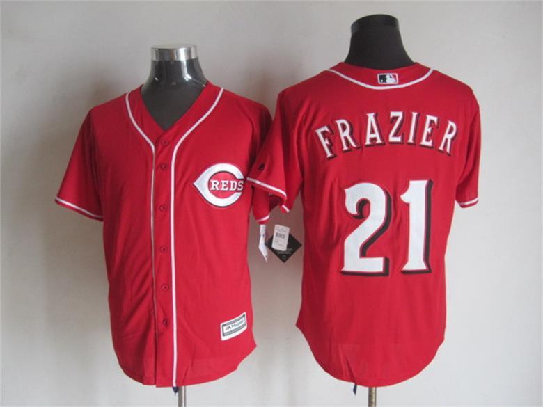 Reds 21 Todd Frazier Red New Cool Base Jersey