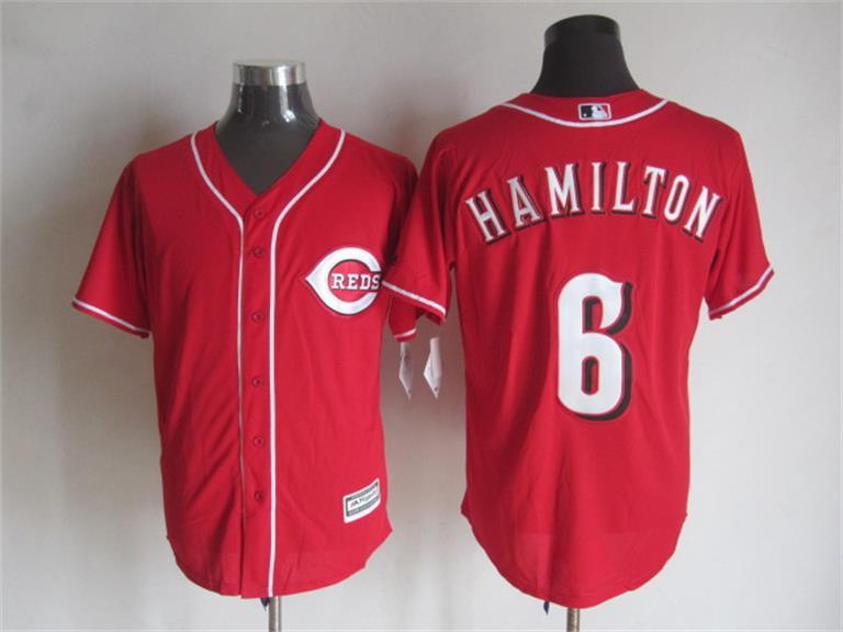 Reds 6 Billy Hamilton Red New Cool Base Jersey