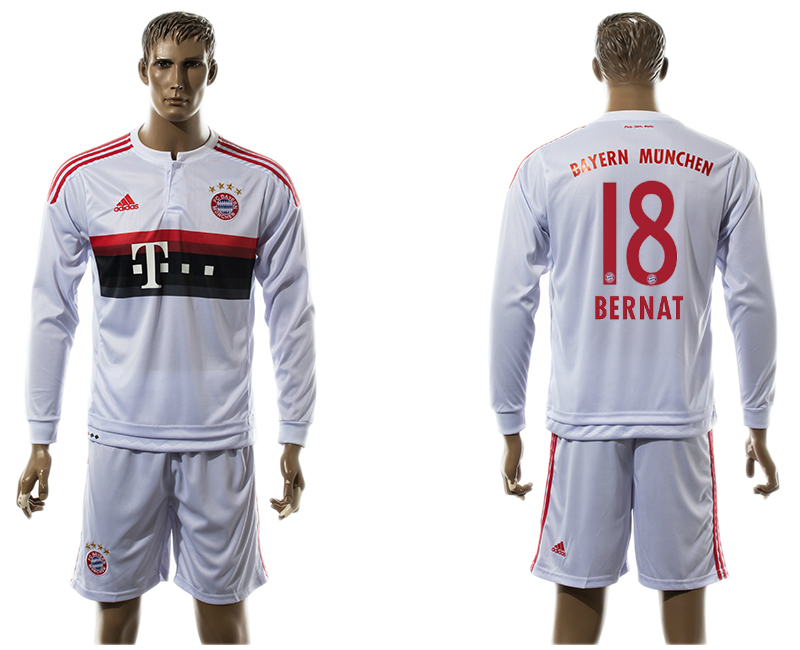2015-16 Bayern Munchen 18 BERNAT Away Long Sleeve Jersey