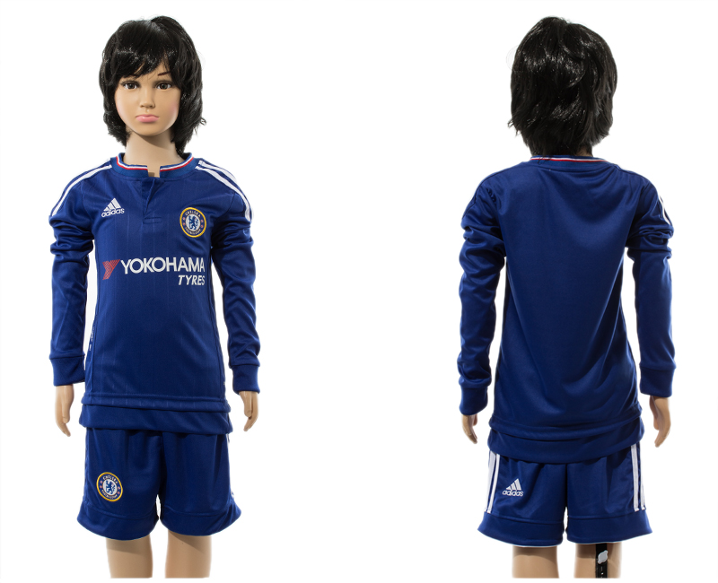 2015-16 Chelsea Home Youth Long Sleeve Jersey
