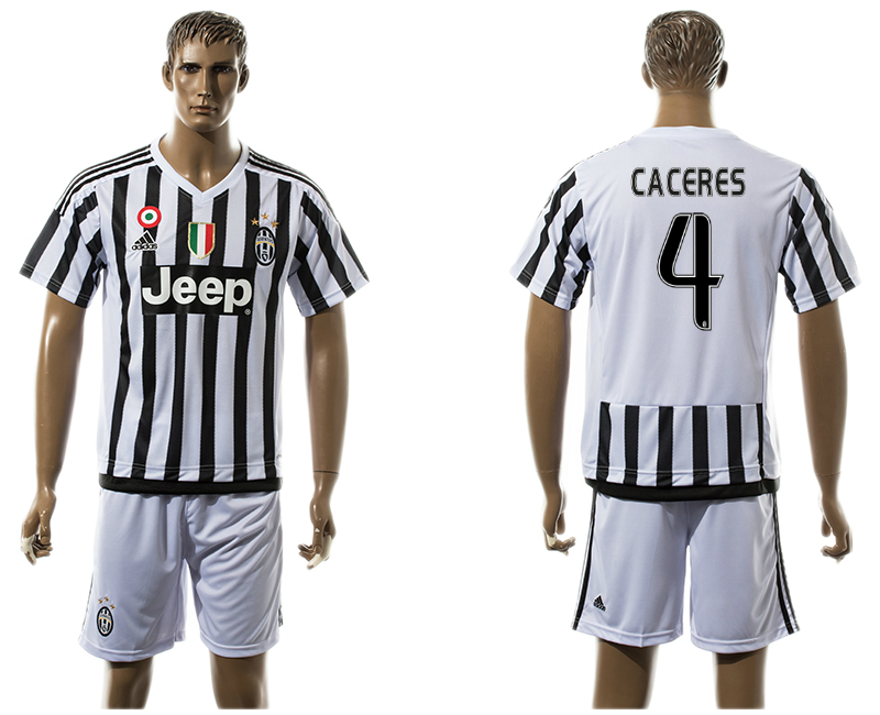 2015-16 Juventus 4 CACERES Home Jersey