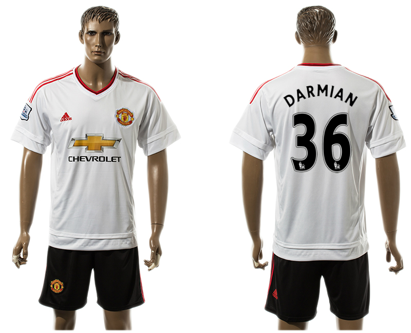 2015-16 Manchester United 36 DARMIAN Away Jersey