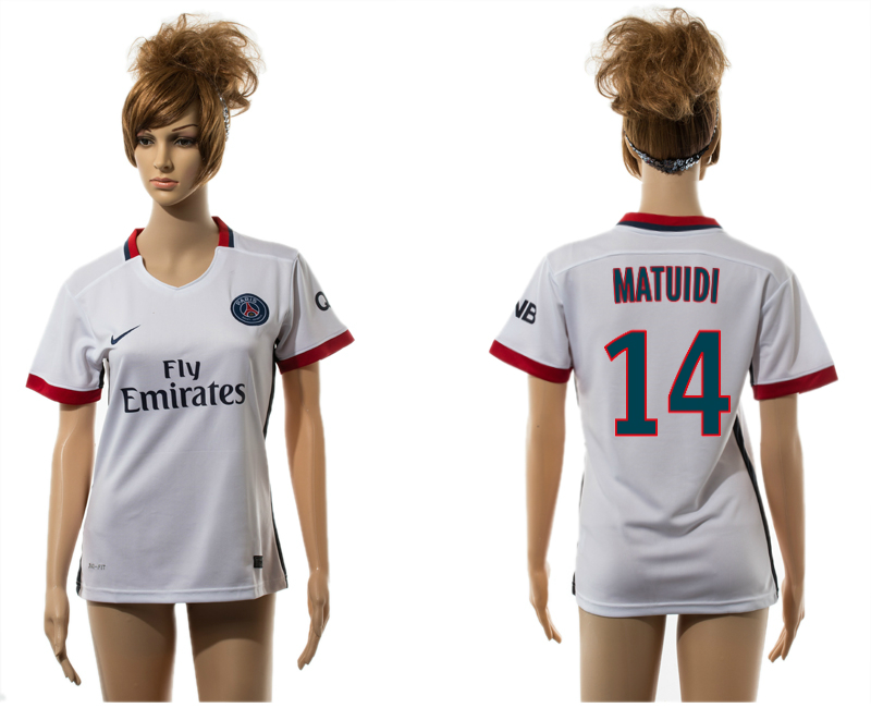 2015-16 Paris Saint-Germain 14 MATUIDI Away Women Thailand Jersey 2015-16 Paris Saint-Germain 14 MATUIDI Away Women Thailand Jersey