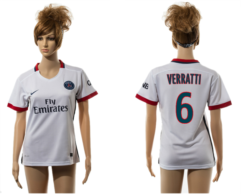2015-16 Paris Saint-Germain 6 VERRATTI Away Women Thailand Jersey 2015-16 Paris Saint-Germain 6 VERRATTI Away Women Thailand Jersey