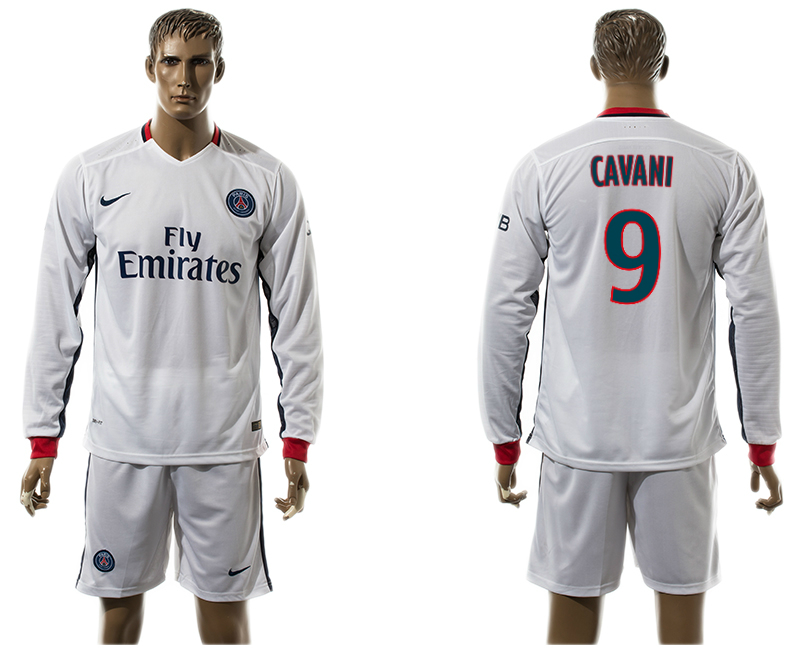2015-16 Paris Saint-Germain 9 CAVANI Away Long Sleeve Jersey 2015-16 Paris Saint-Germain 9 CAVANI Away Long Sleeve Jersey