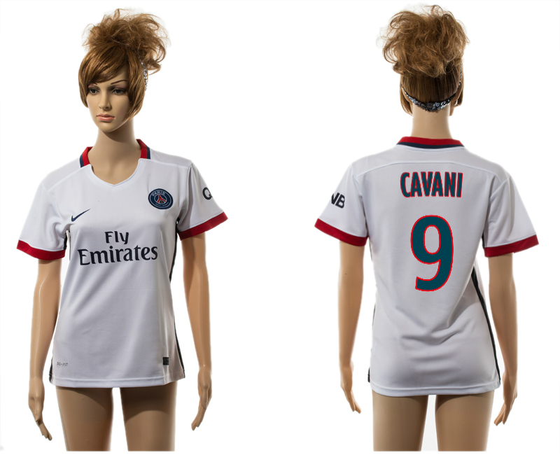 2015-16 Paris Saint-Germain 9 CAVANI Away Women Thailand Jersey 2015-16 Paris Saint-Germain 9 CAVANI Away Women Thailand Jersey