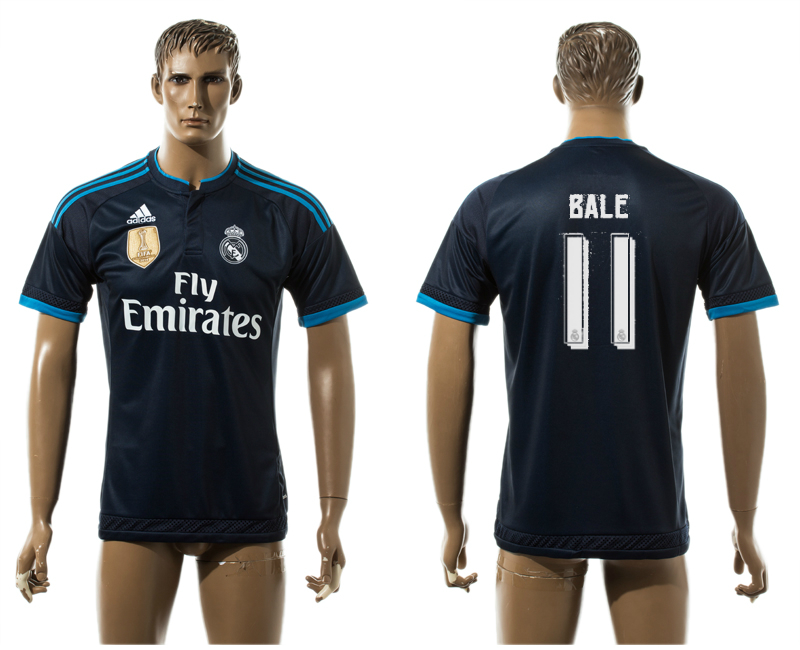 2015-16 Real Madrid 11 BALE Away Thailand Jersey