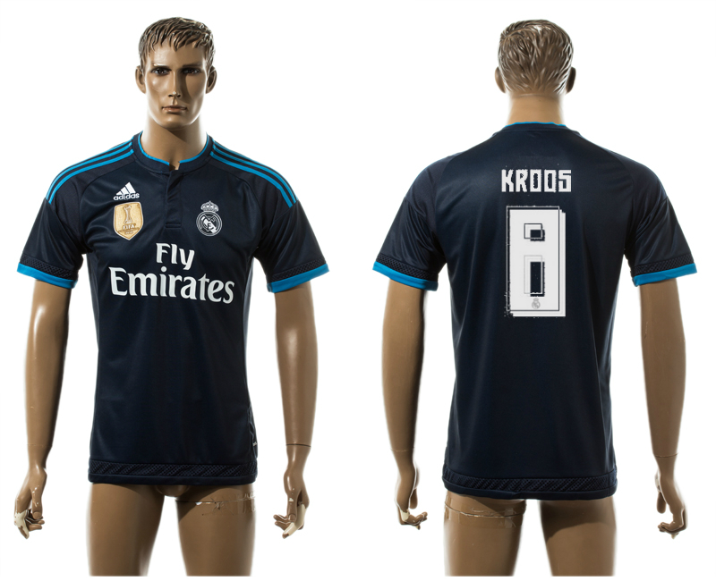 2015-16 Real Madrid 8 KROOS Away Thailand Jersey