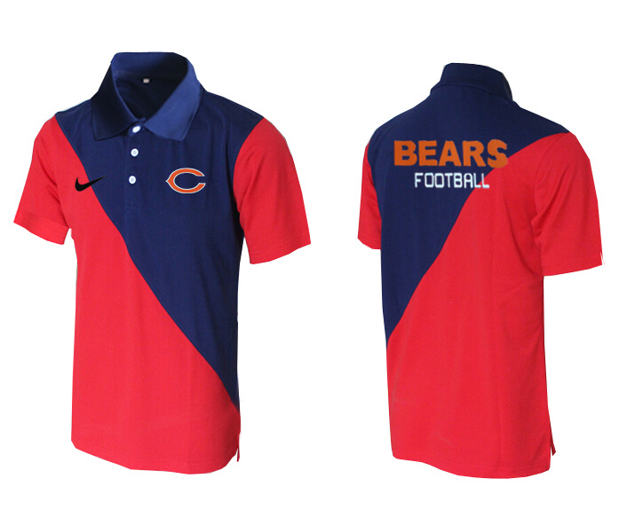 Nike Bears Blue And Red Polo Shirt - Click Image to Close