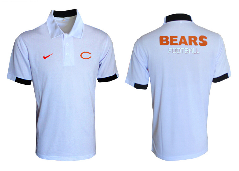 Nike Bears White Polo Shirt - Click Image to Close