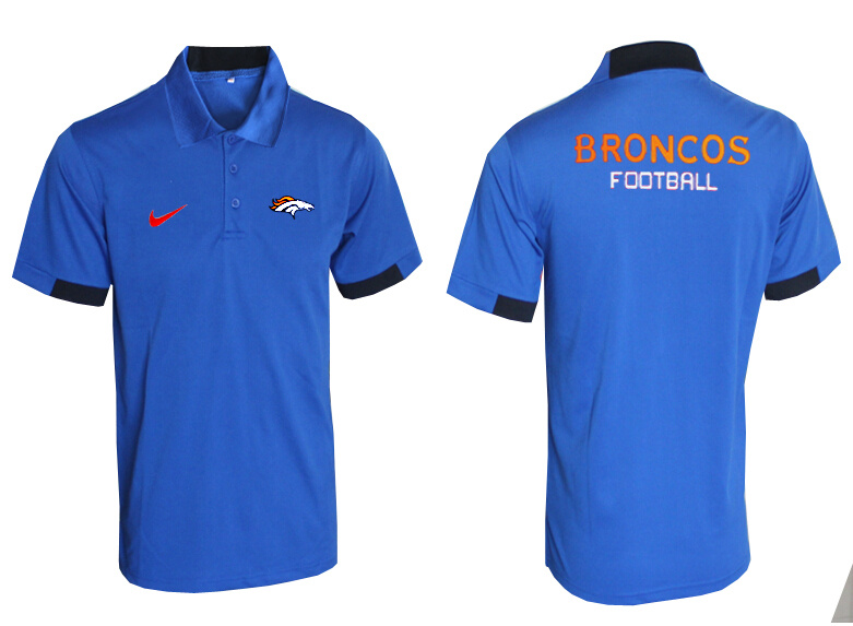 Nike Broncos Blue Polo Shirt