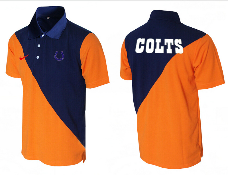 Nike Colts Blue And Orange Polo Shirt