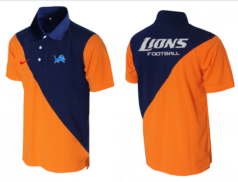 Nike Lions Blue And Orange Polo Shirt