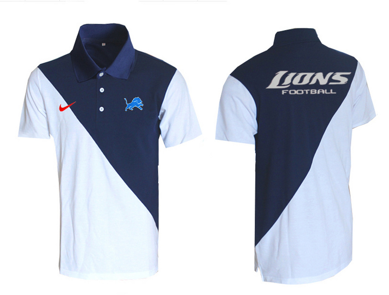Nike Lions Blue And White Polo Shirt