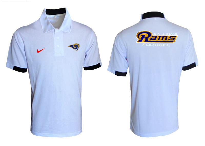 Nike Rams White Polo Shirt - Click Image to Close