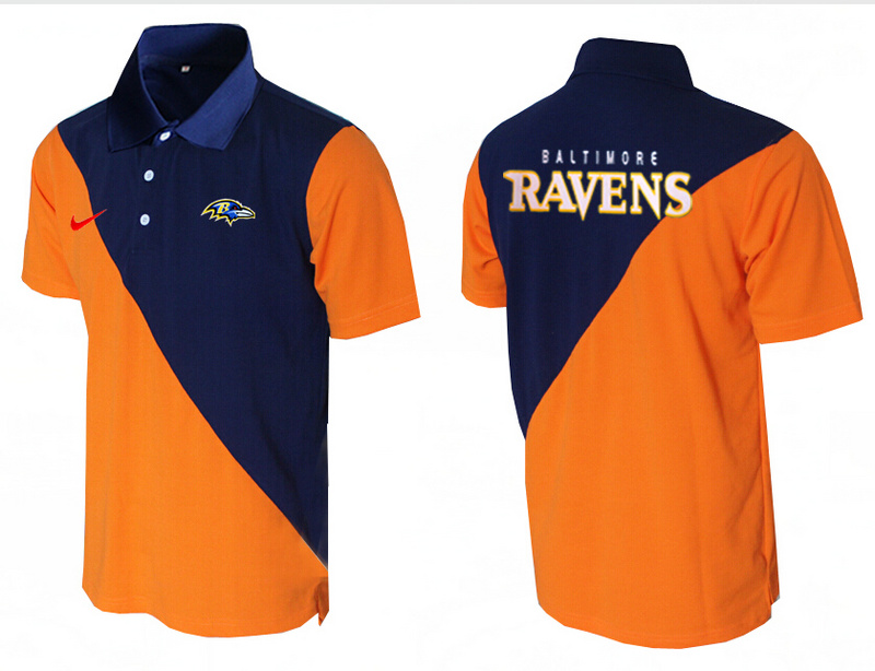Nike Ravens Blue And Orange Polo Shirt