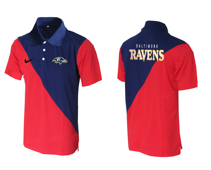 Nike Ravens Blue And Red Polo Shirt