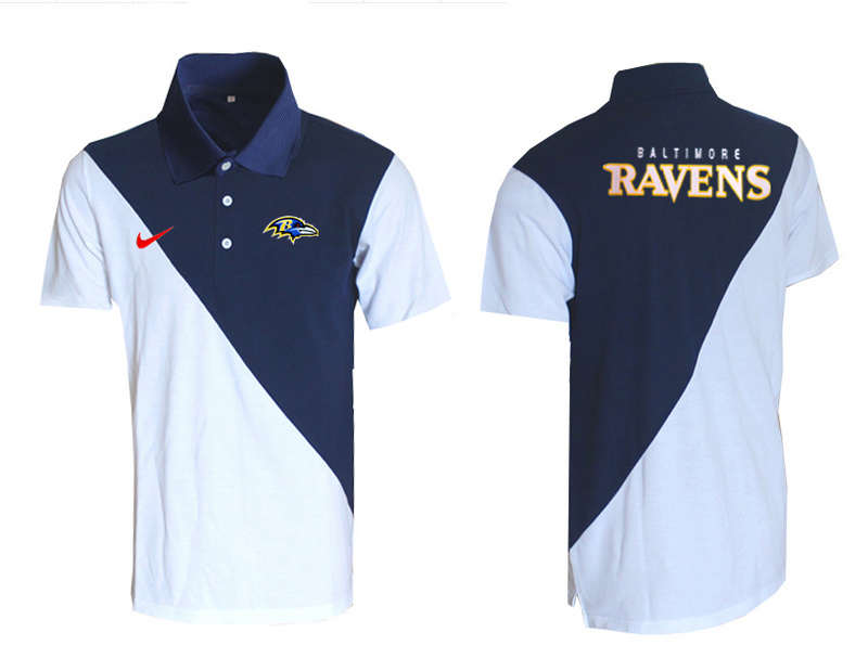Nike Ravens Blue And White Polo Shirt