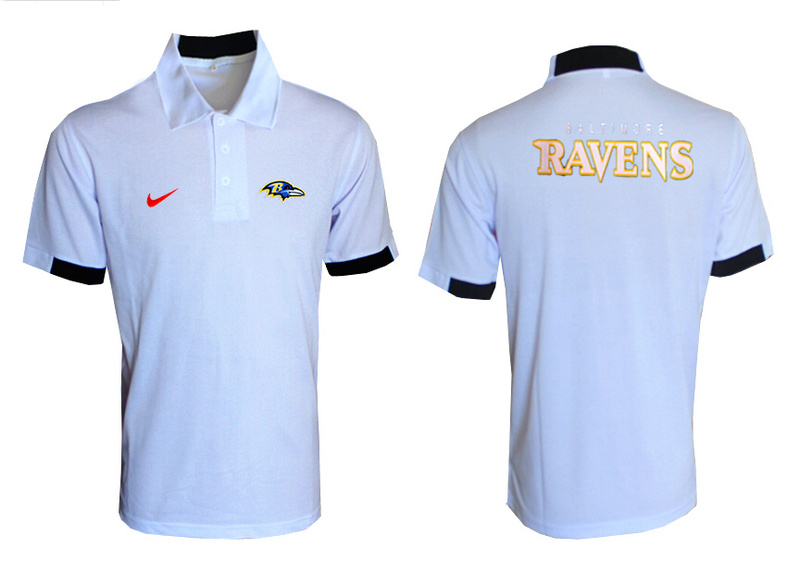 Nike Ravens White Polo Shirt