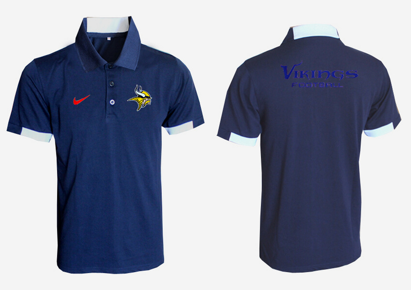 Nike Vikings D.Blue Polo Shirt - Click Image to Close