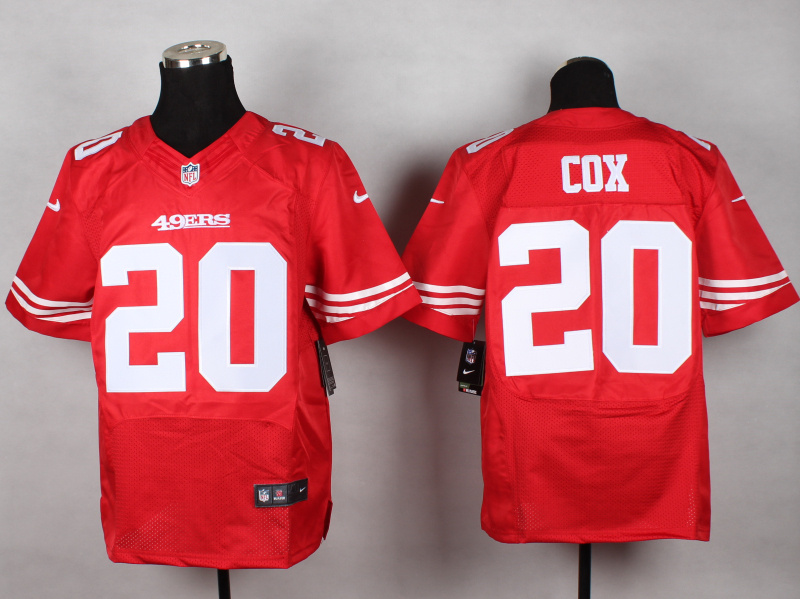 Nike 49ers 20 Cox Red Elite Jersey