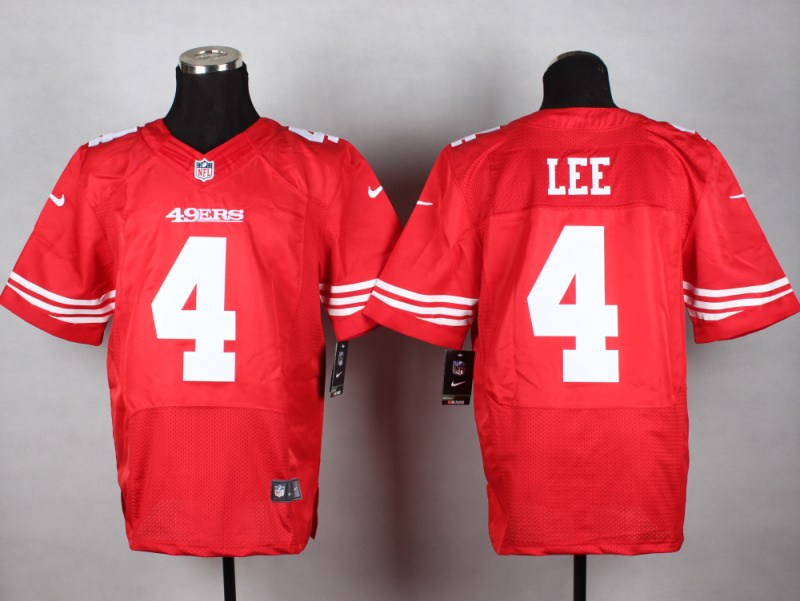 Nike 49ers 4 Lee Red Elite Jersey