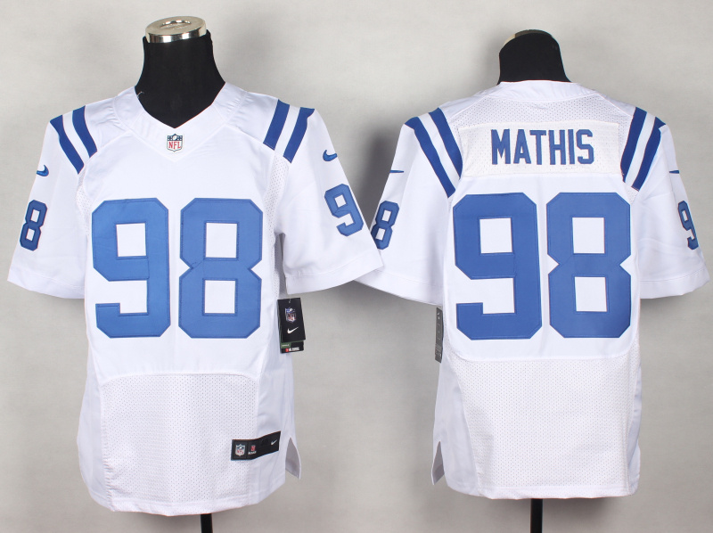 Nike Colts 98 Mathis White Elite Jersey