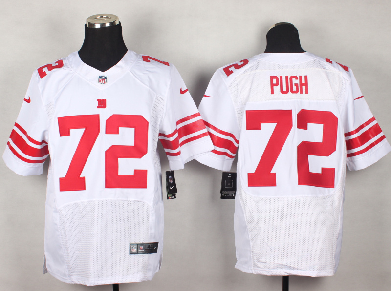 Nike Giants 72 Pugh White Elite Jersey Nike Giants 72 Pugh White Elite Jersey