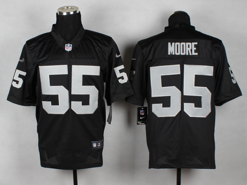 Nike Raiders 55 Moore Black Elite Jerseys