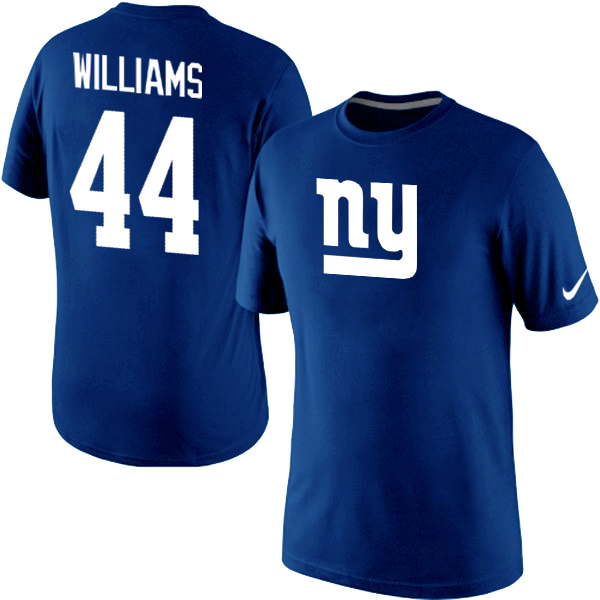 Nike Giants 44 Williams Player Name & Number T-Shirt Blue1