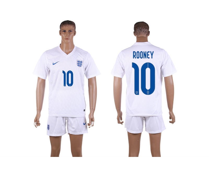 England 10 Rooney 2014 World Cup Home Soccer Jersey