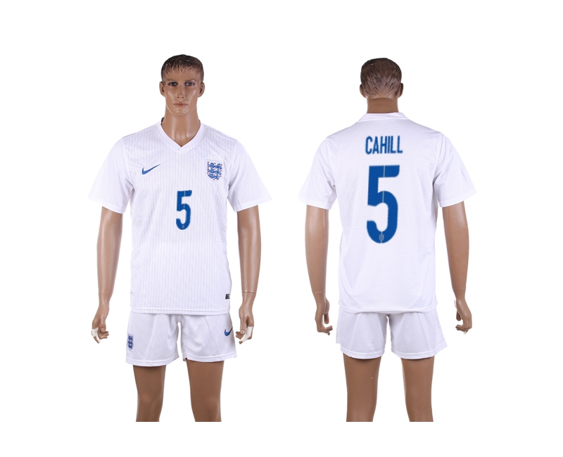 England 5 Cahill 2014 World Cup Home Soccer Jersey
