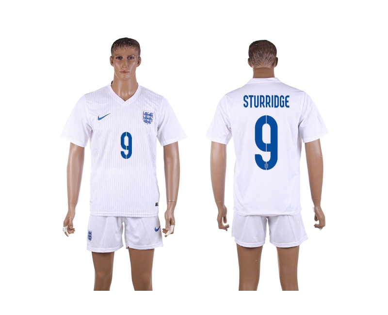 England 9 Sturridge 2014 World Cup Home Soccer Jersey